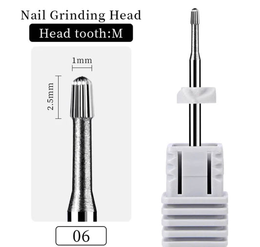 Carbide Cuticle Nail Drill Bit Small Round 3/32"-M - Premier Nail Supply