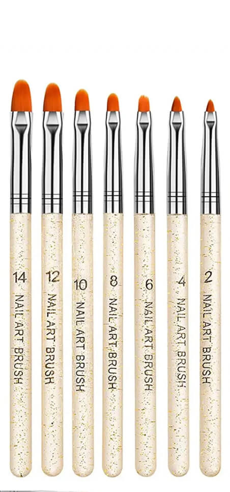 7pcs/Gel Nail Art Brush set - Premier Nail Supply