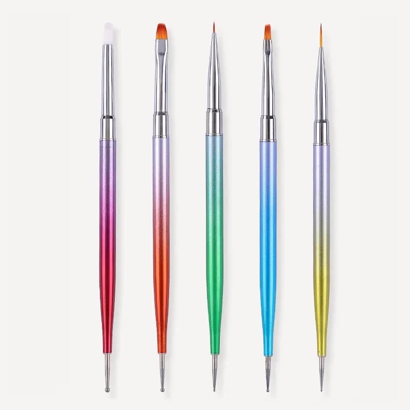 Nail Art Brush Dotting & Liner Brushes 5pcs/set - Premier Nail Supply