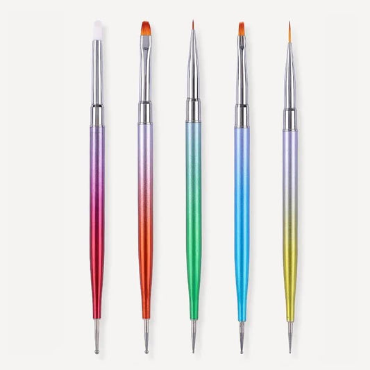 Nail Art Brush Dotting & Liner Brushes 5pcs/set - Premier Nail Supply