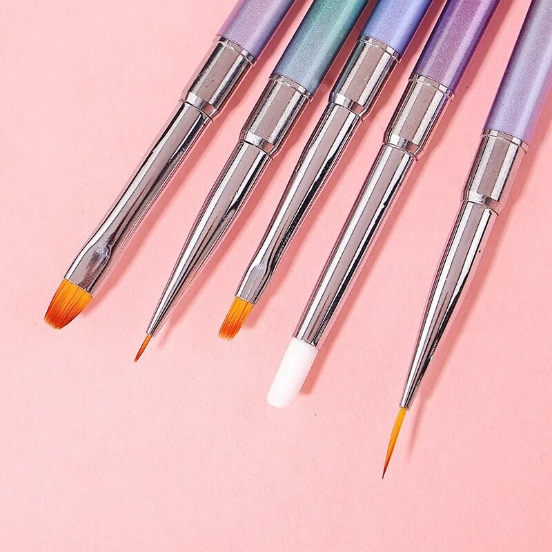 Nail Art Brush Dotting & Liner Brushes 5pcs/set - Premier Nail Supply