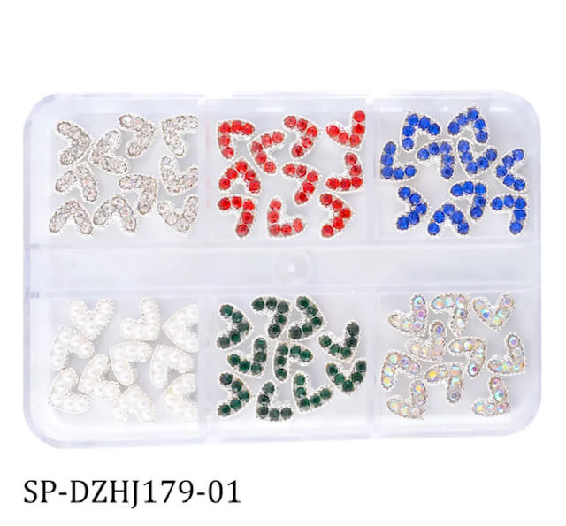 Rhinestone Heart Nail Art Charm - Premier Nail Supply