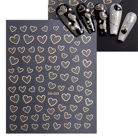 Nail Sticker Rose Gold Heart ❤️❤️❤️ #SO163
