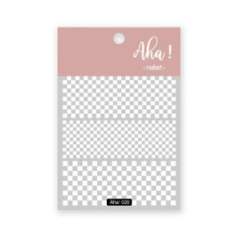Nail Sticker White Plaid #Aha020