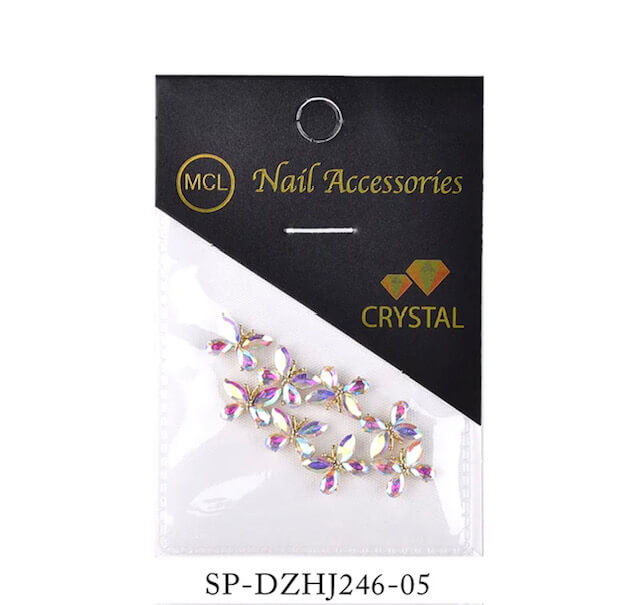 Nail Art Rhinestone 3D Butterfly Crytal AB 10pcs/Bag - Premier Nail Supply