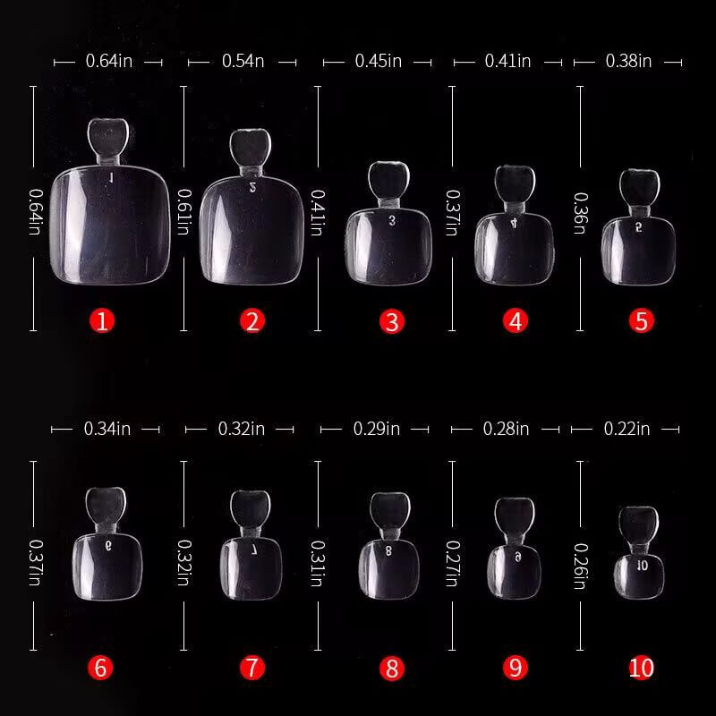 Toenail Gel Tip Press on 500pcs/box