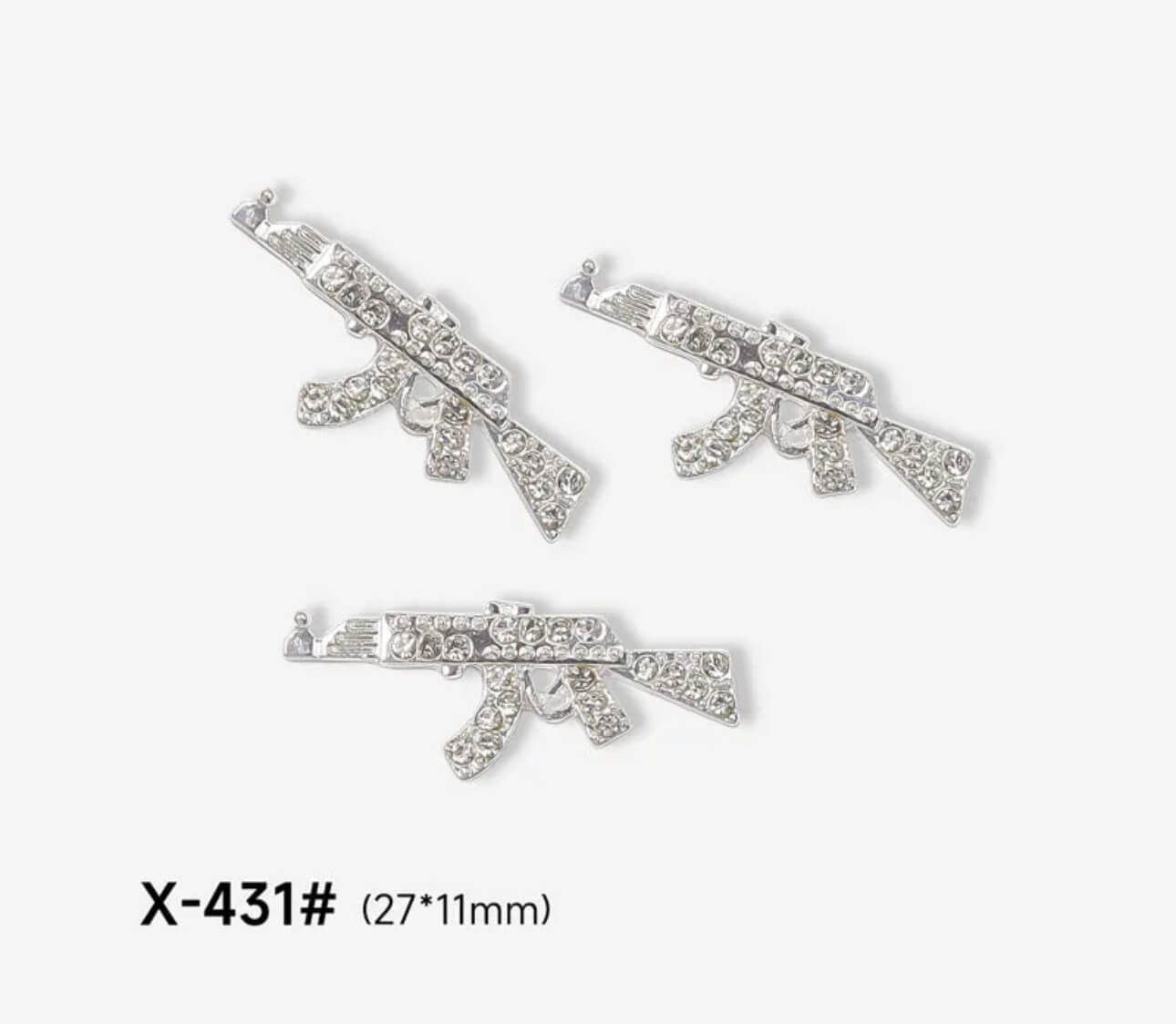 3D Nail Charm Gun Design 2pcs/bag - Premier Nail Supply