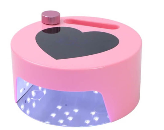 Nail UV.LED Lamp Cordless Rechargeable Pink Heart #NLSRP55