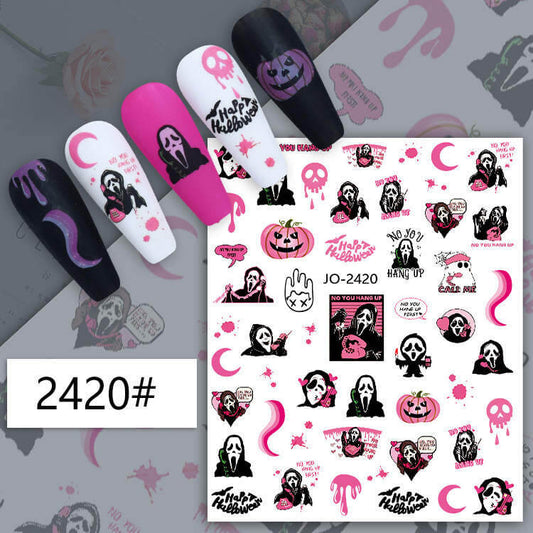 Nail Sticker Halloween Skull Ghost Pumpkin - Premier Nail Supply