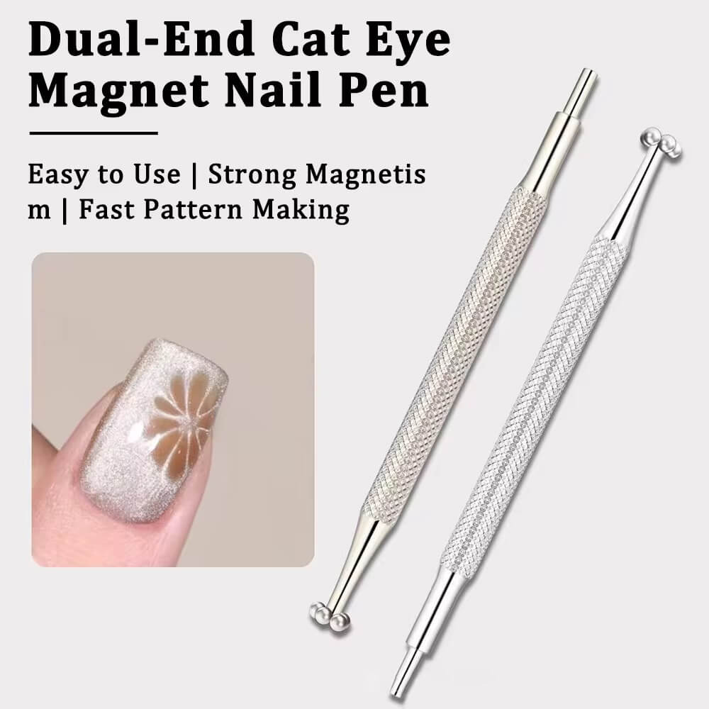 Nail Magnet Tool Dual-Head Cat Eye Flower 2 in 1