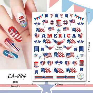 Nail Stickers 4th of July #CA884