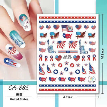 Nail Stickers 4th of July #CA885