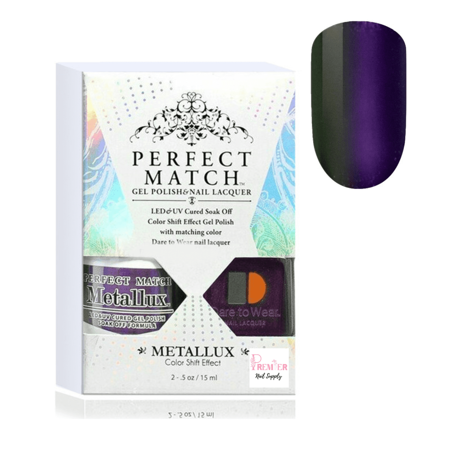 LeChat Perfect Match Metalux Gel Polish & Nail Lacquer - Anubis 0.5 oz - #MLMS09 - Premier Nail Supply