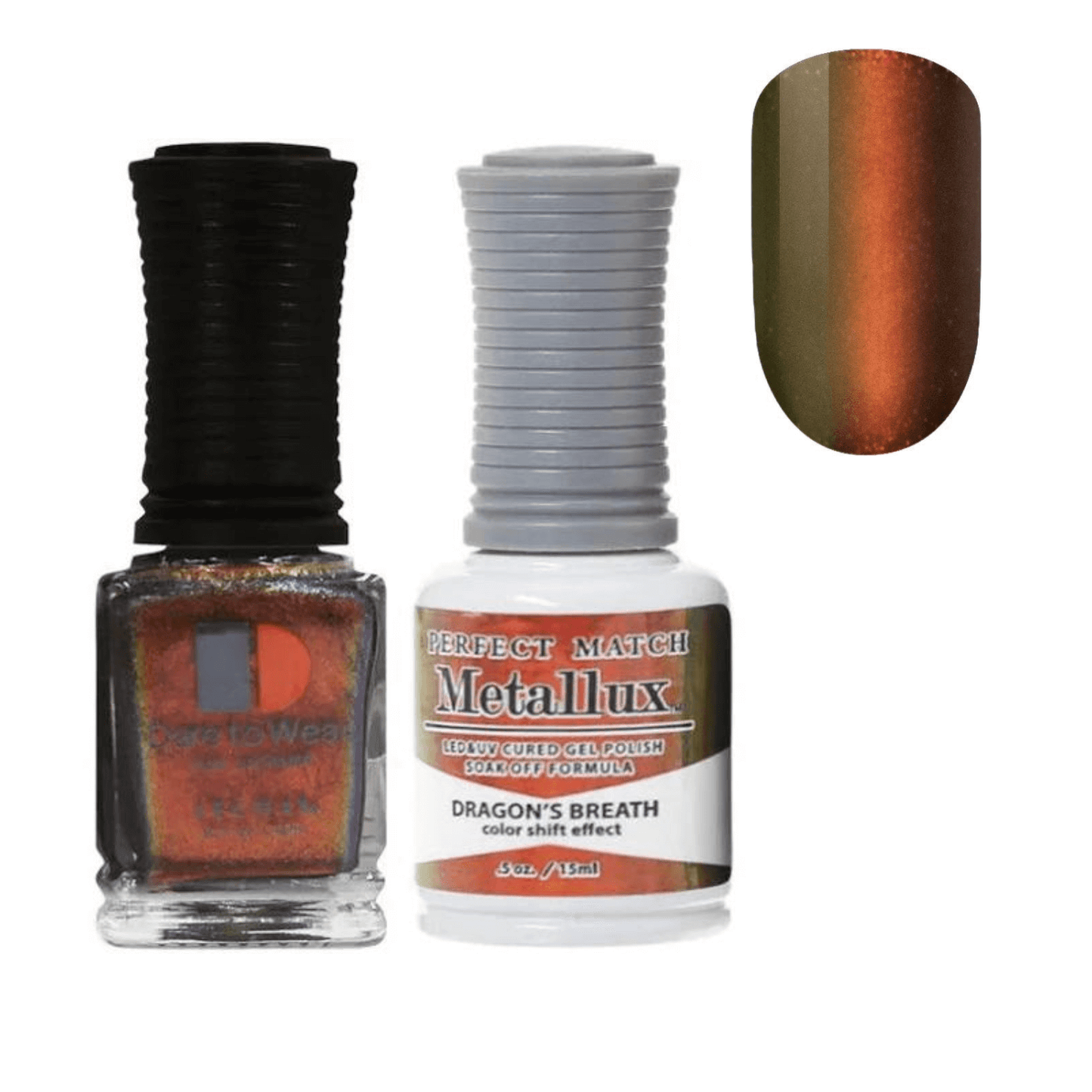 LeChat Prefect Match Metalux Gel Polish & Nail Lacquer - Dragon's Breath 0.5 oz - #MLMS11 - Premier Nail Supply