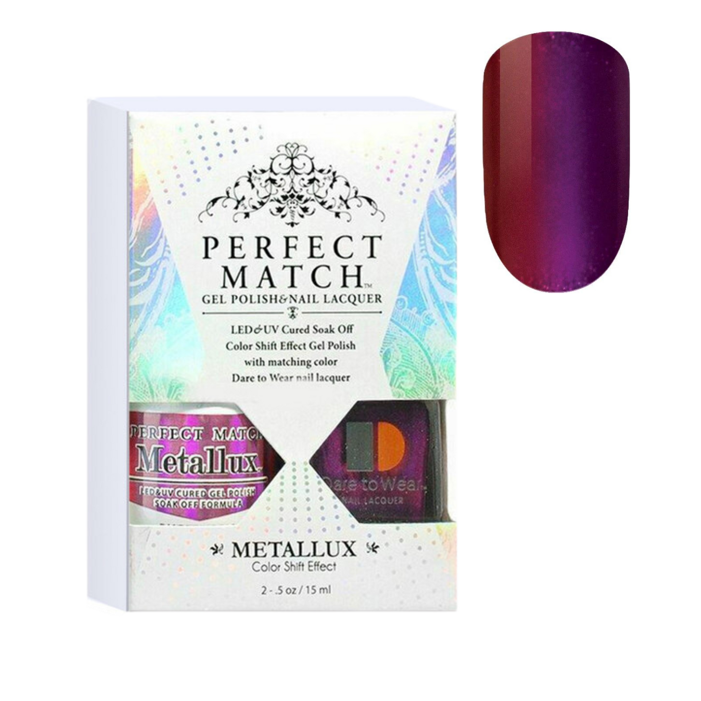 LeChat Perfect Match Metalux Gel Polish & Nail Lacquer - Phoenix Rise 0.5 oz - #MLMS10 - Premier Nail Supply