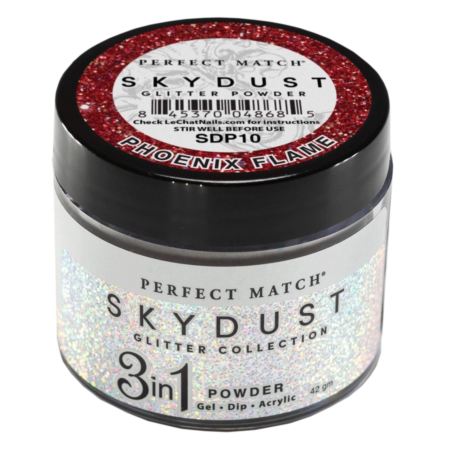 LeChat Perfect Match Sky Dust Dip Powder - Phoenix Flame 0.5 oz - #SDP10 - Premier Nail Supply