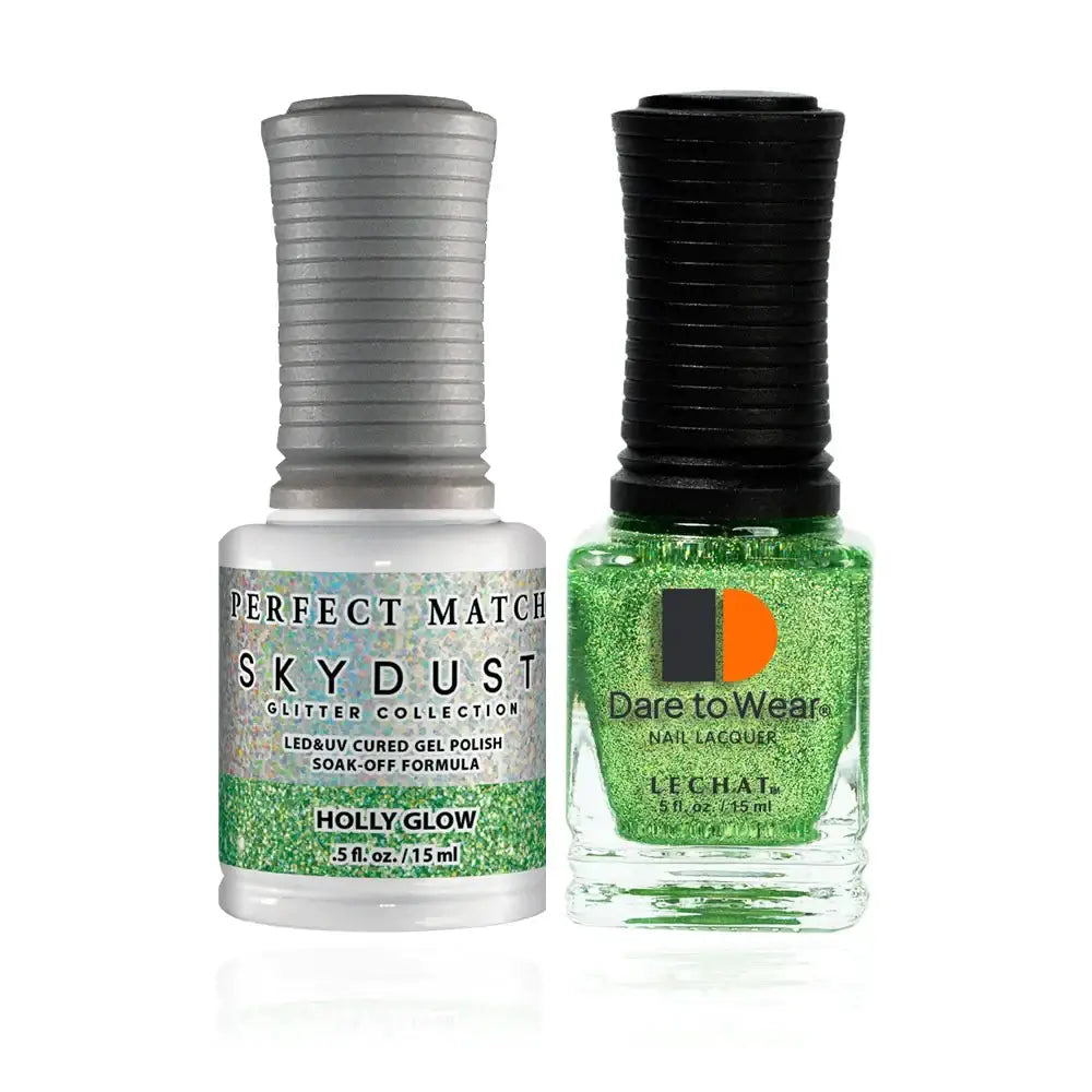 LeChat Perfect Match Sky Dust Duo Set - Holly Glow 0.5 oz - #SDMS17 - Premier Nail Supply