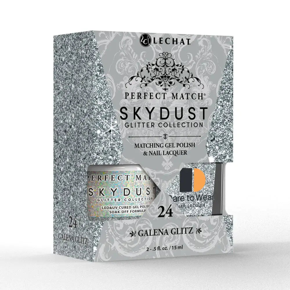 LeChat Perfect Match Sky Dust Gel Polish - Galena Glitz 0.5 oz -# SDMS24 - Premier Nail Supply