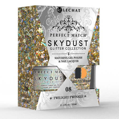 Lechat Perfect Match Sky Dust Gel Polish Twilight Twinkle 0.5 oz - #SDMS08 - Premier Nail Supply