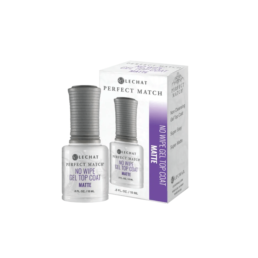 Lechat Perfect Match No Wipe Gel Matte Topcoat 0.5 oz - #PMMTC - Premier Nail Supply