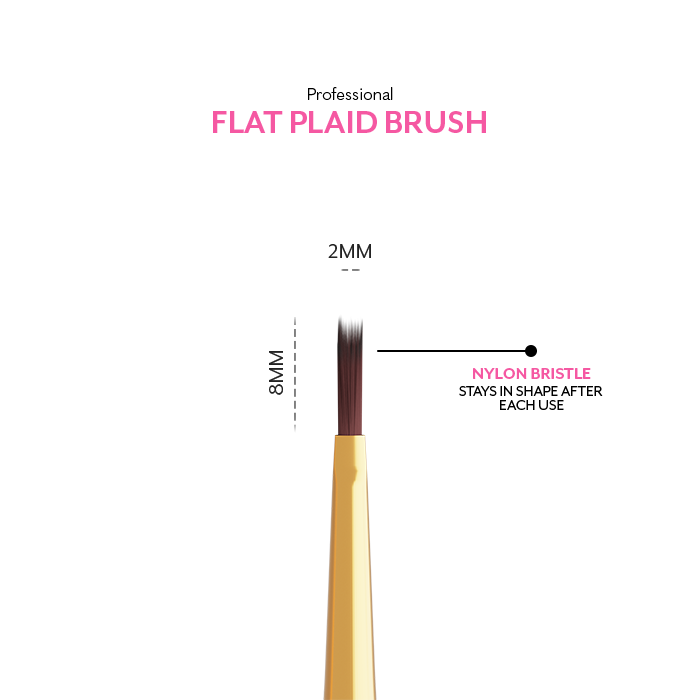Professional Flat Plaid Nail Brush