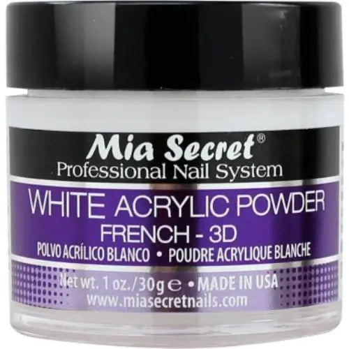 Mia Secret - Acrylic Powder White French 1 oz - #PL420-W - Premier Nail Supply