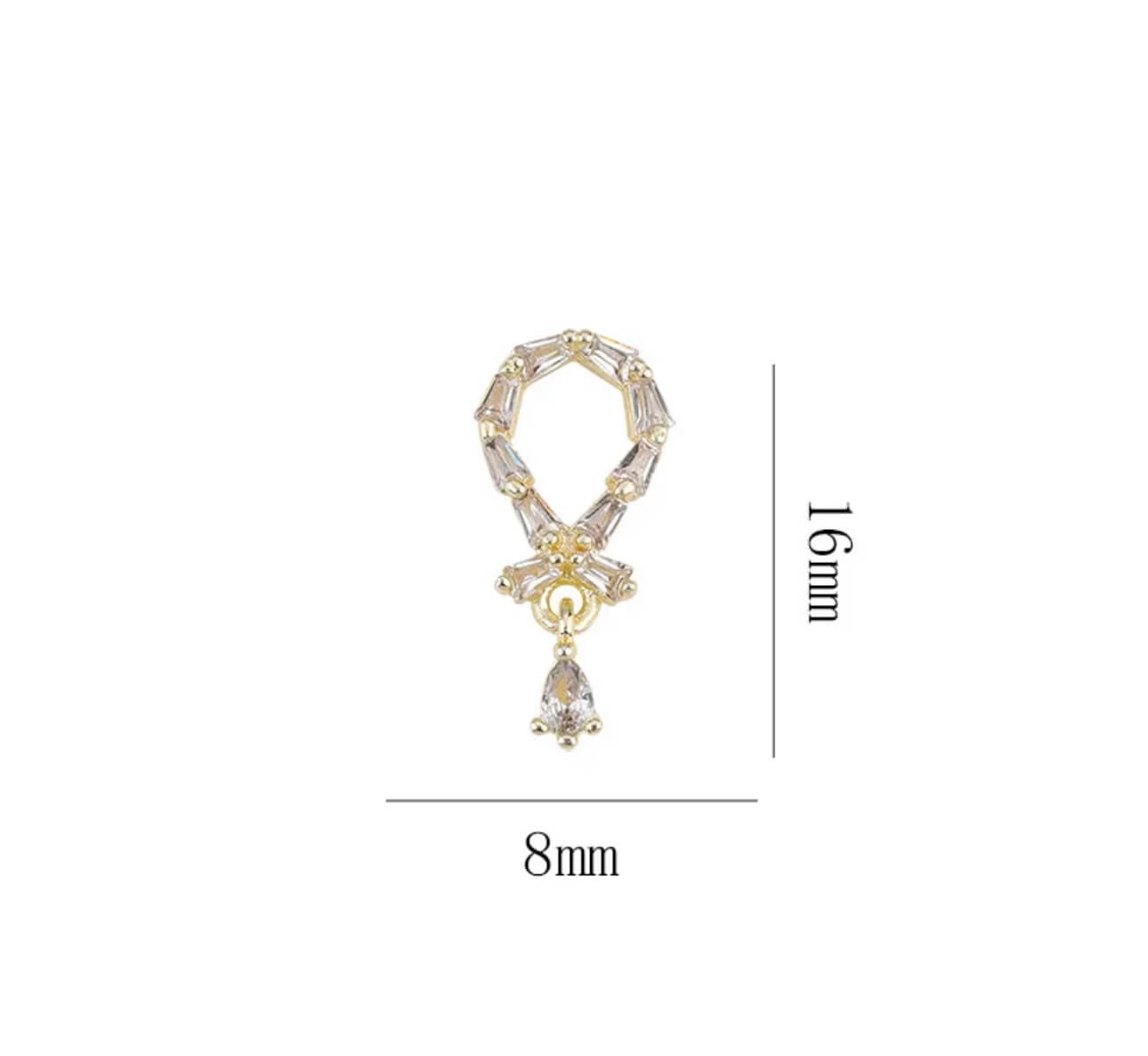 Nail Charm 3D Diamond Bell 2pcs/bag - Premier Nail Supply