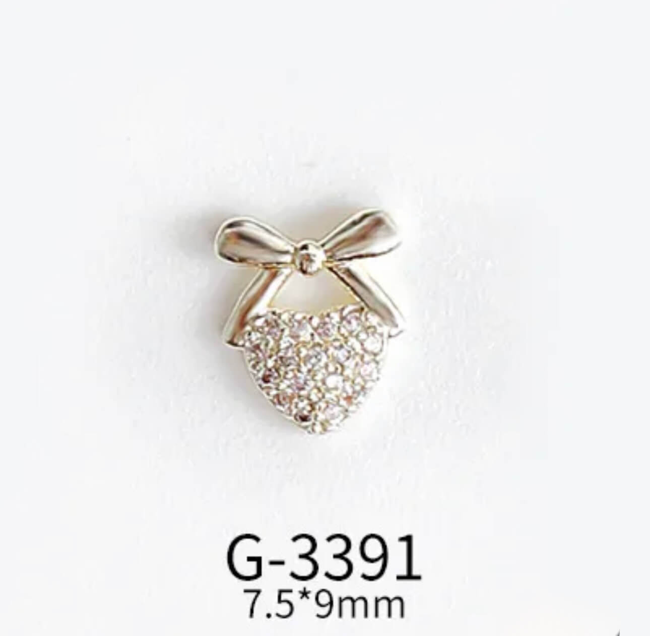 Nail Charm 3d Bow hold Dimond Heat 2 pcs/bag - Premier Nail Supply