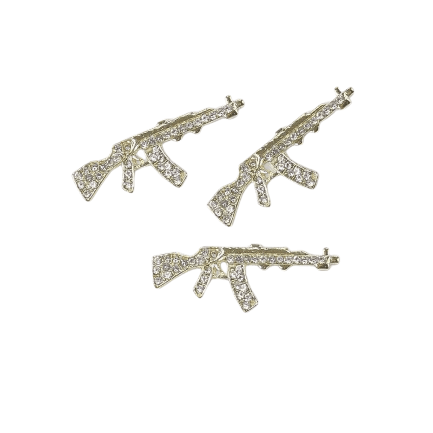 Nail Charm Gun Design with Diamond 3D 8pcs/bag - Premier Nail Supply