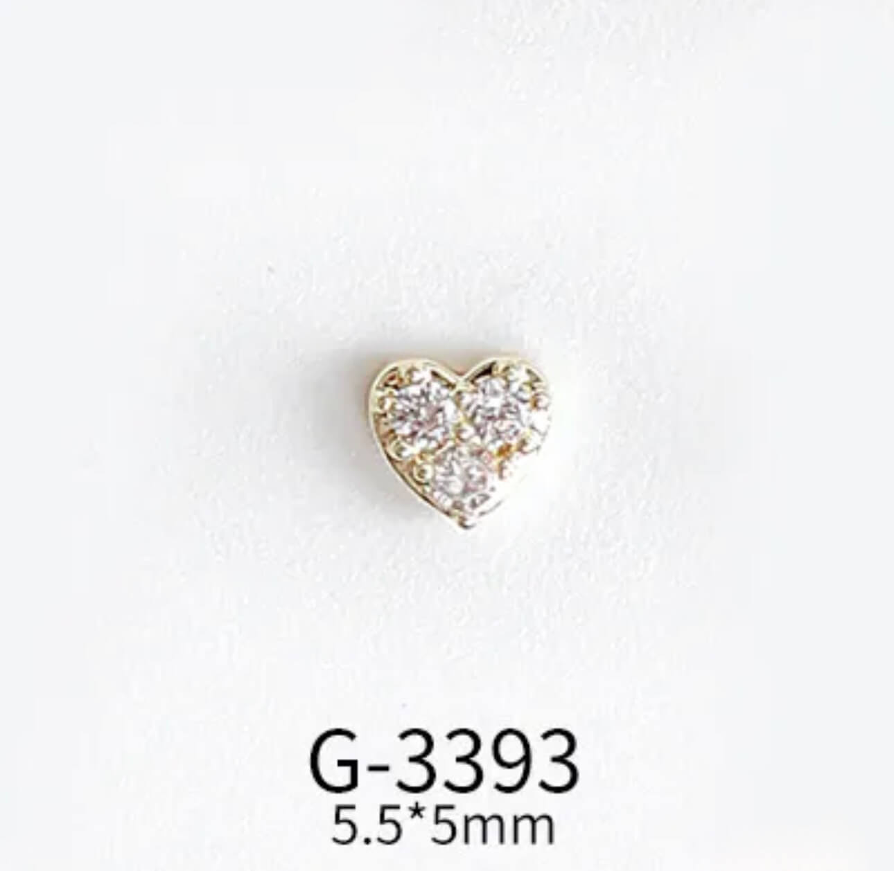 Nail Charm Mini Diamond Heart 2 pcs/bag - Premier Nail Supply