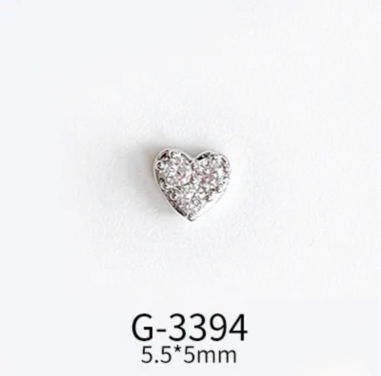 Nail Charm Mini Diamond Heart 2 pcs/bag - Premier Nail Supply