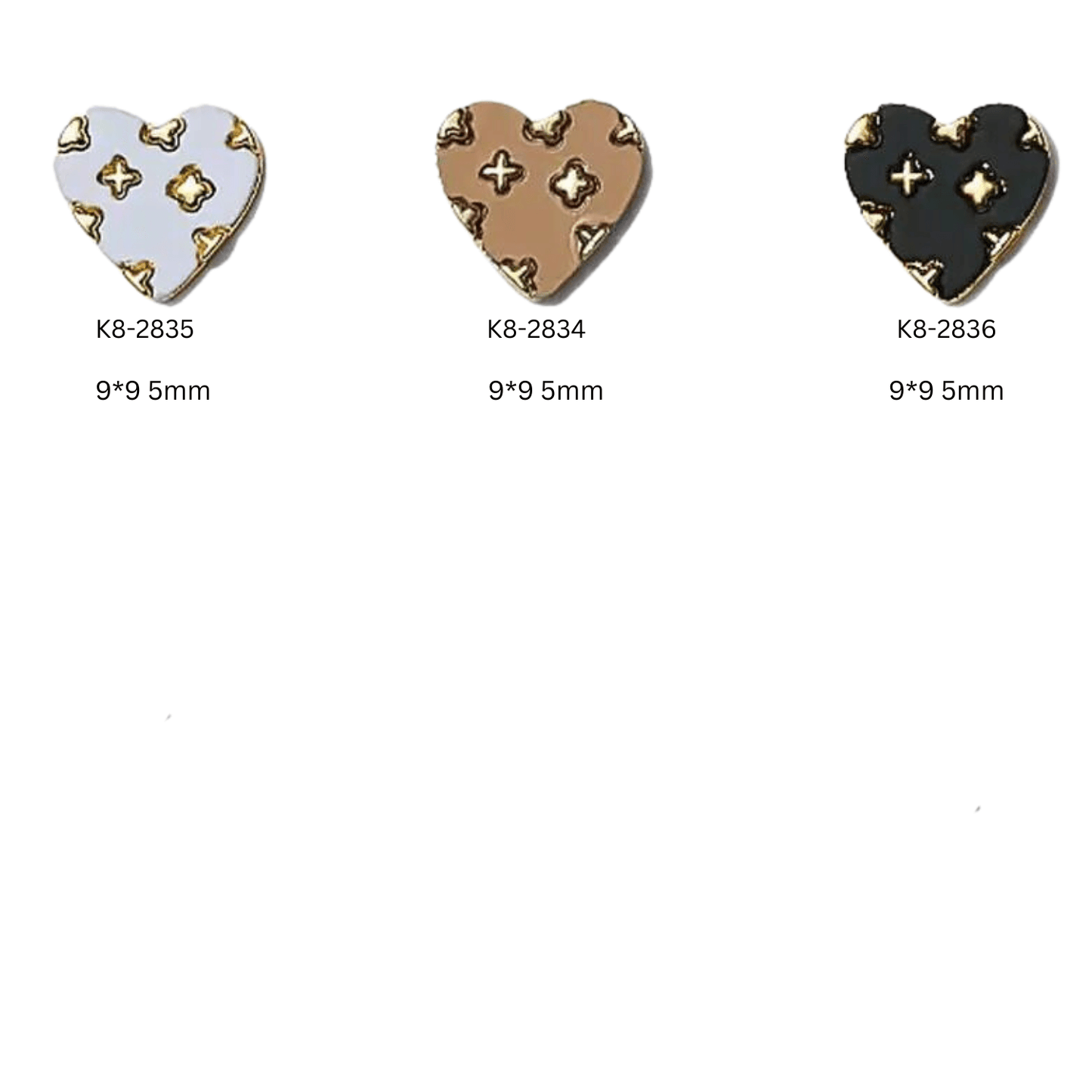 Nail Charm 3D Gold Heart 1pcs/bag - Premier Nail Supply