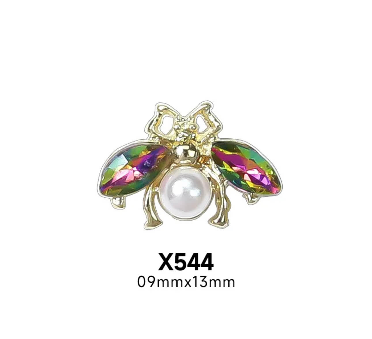 Nail Charm 3D Rhinestone Bug Pearl 2 pcs/bag - Premier Nail Supply