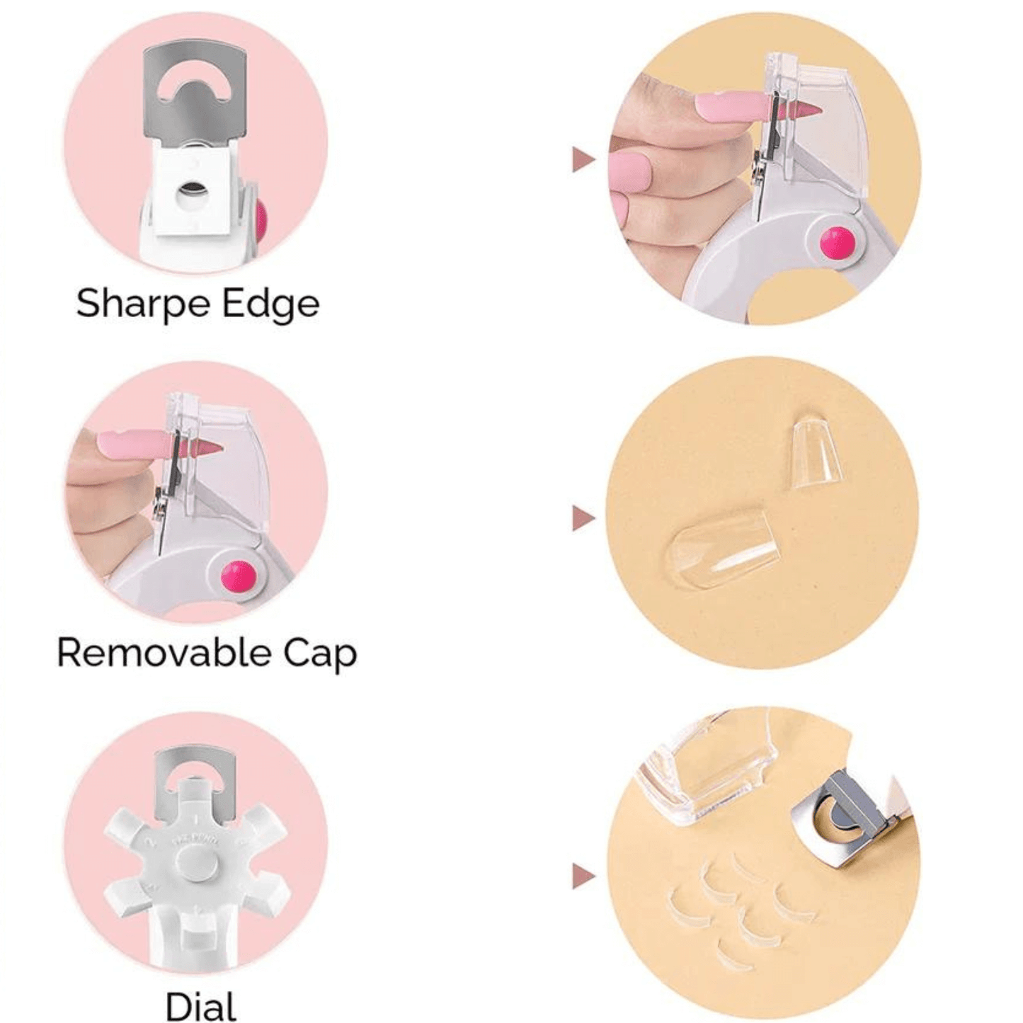 Nail Tip Cutter Adjustable Six Cutting Guides - Premier Nail Supply