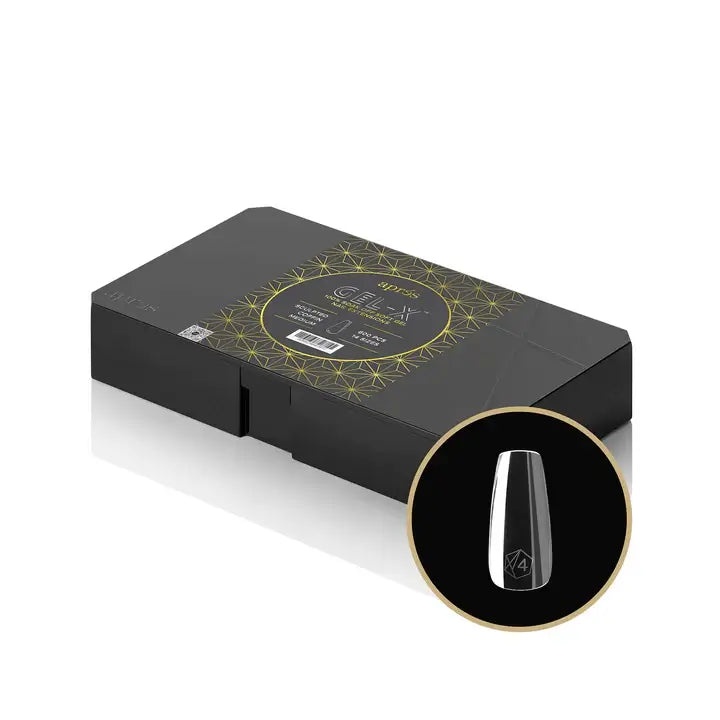 APRES - GEL-X SCULPTED COFFIN MEDIUM 2.0 BOX OF TIPS 14 SIZES - Premier Nail Supply