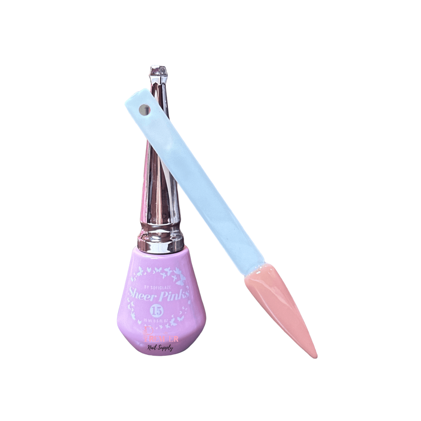 SofiGlaze Gelcolor Sheer Pink Bare Minimum 0.5 oz - #15 - Premier Nail Supply