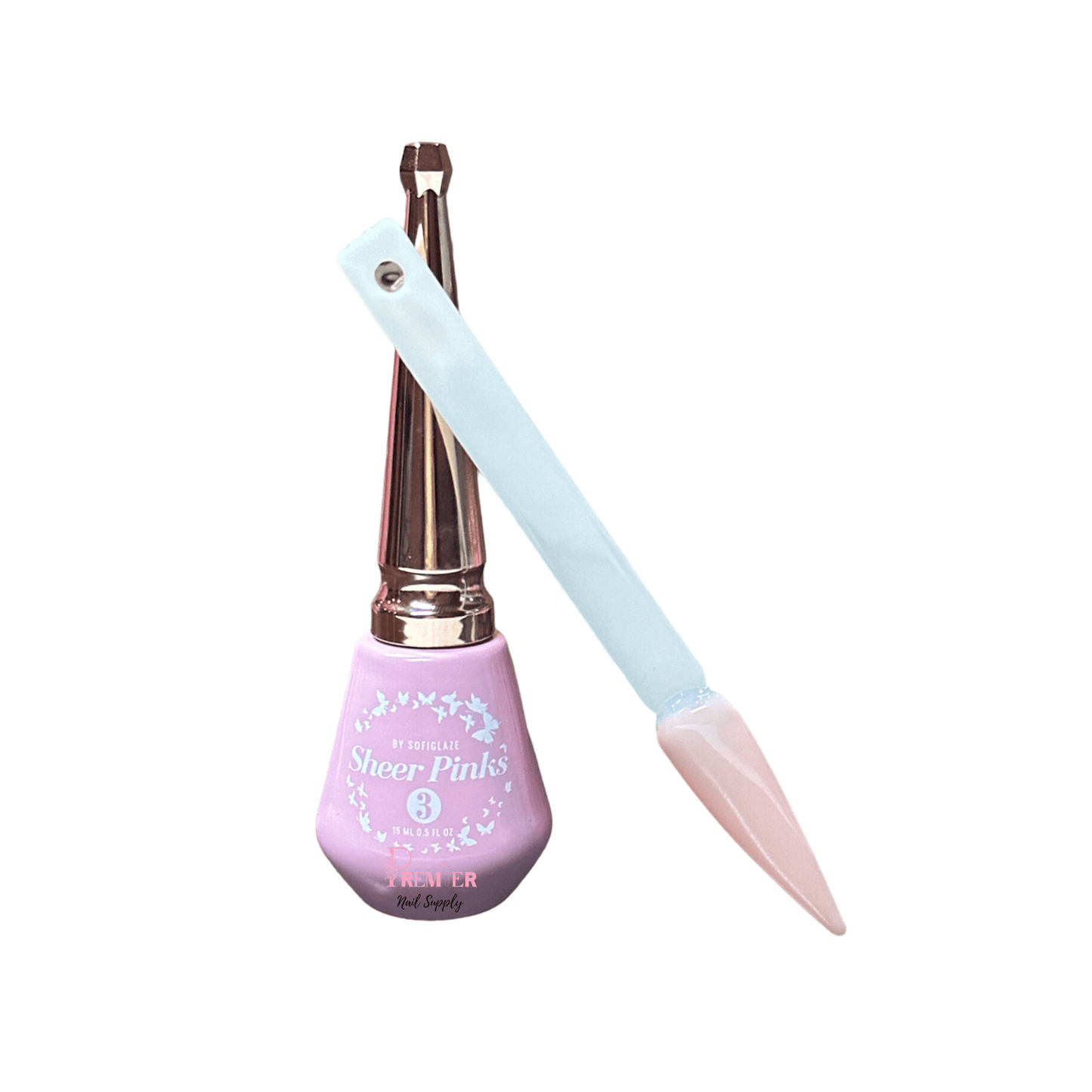 SofiGlaze Gelcolor Sheer Pink Pink Bubbly 0.5 oz - #3 - Premier Nail Supply
