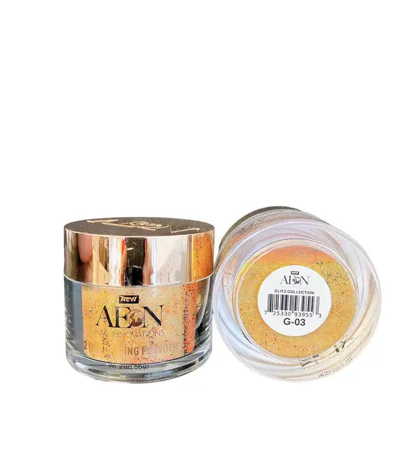 Aeon Two in one Powder - Glitter Lemon 2 oz - #G-03 - Premier Nail Supply