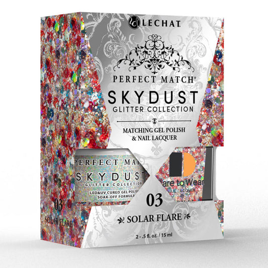 Lechat Perfect Match Sky Dust Gel Polish Solar Flare 0.5 oz - #SDMS03 - Premier Nail Supply