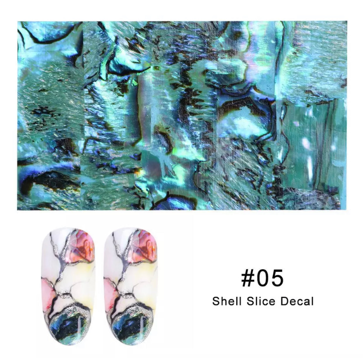 Green Mable Seashell - Individual Pack #05 - Premier Nail Supply