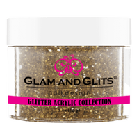 Glam & Glits - Glitter Acrylic Powder - Light Gold 2oz - GAC15 - Premier Nail Supply