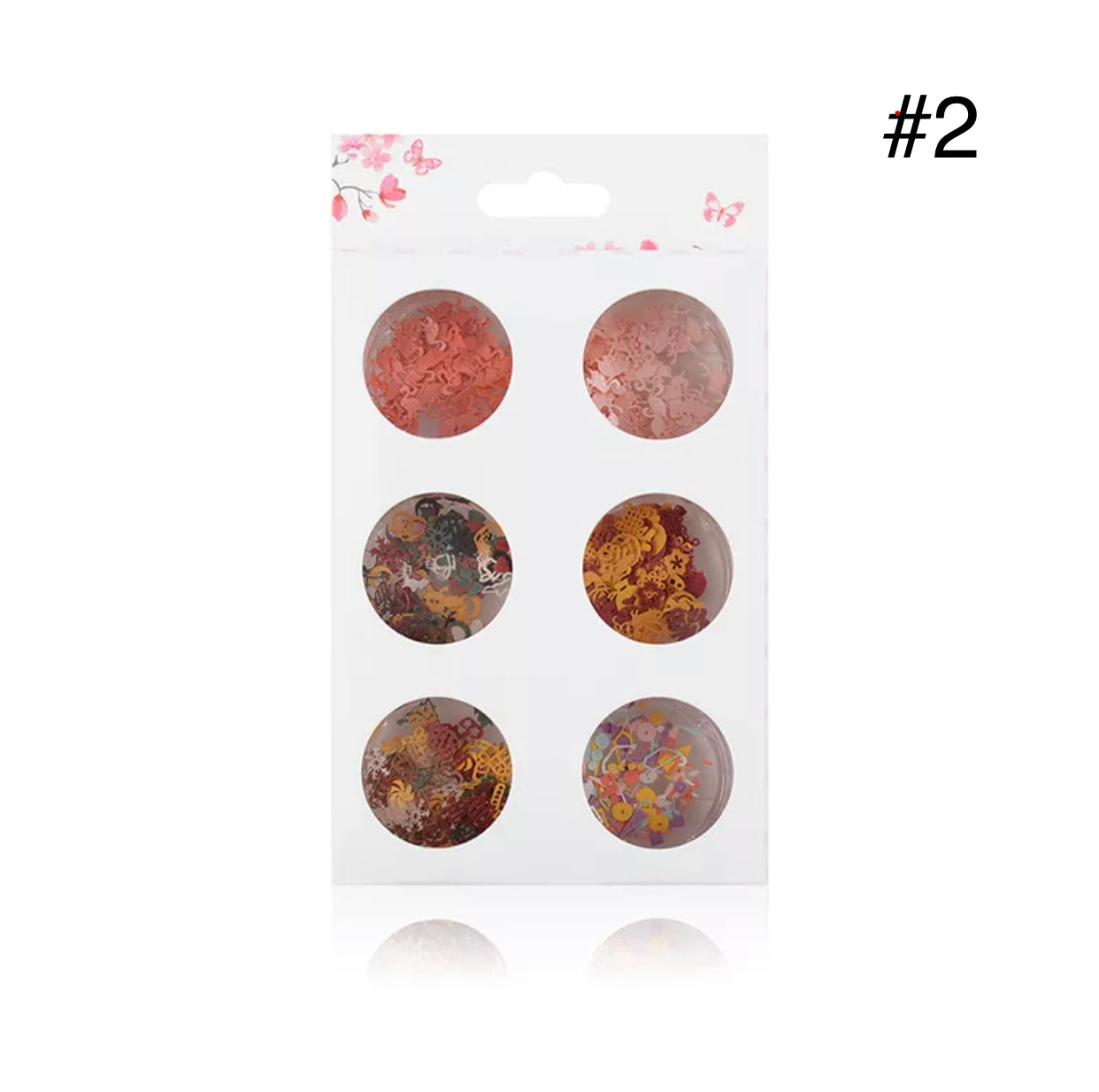Flower- Leafs- Christmas Sequins Design - Premier Nail Supply