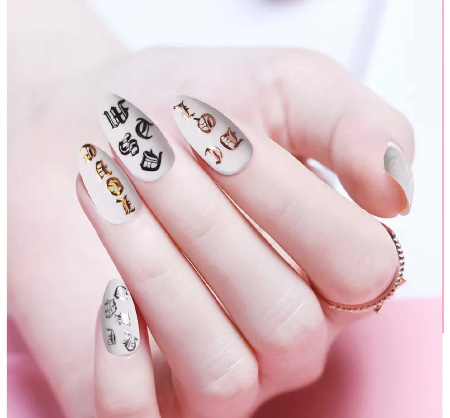 Old English Letters- Silver XFS3262 - Premier Nail Supply