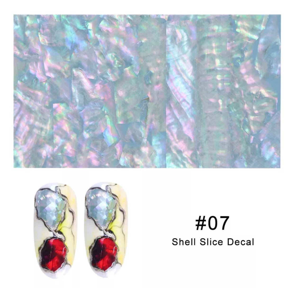 Light Blue Mable Seashell - Individual Pack #07 - Premier Nail Supply