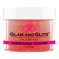 Glam & Glits - Glitter Acrylic Powder - Electric Orange 2oz - GAC38 - Premier Nail Supply