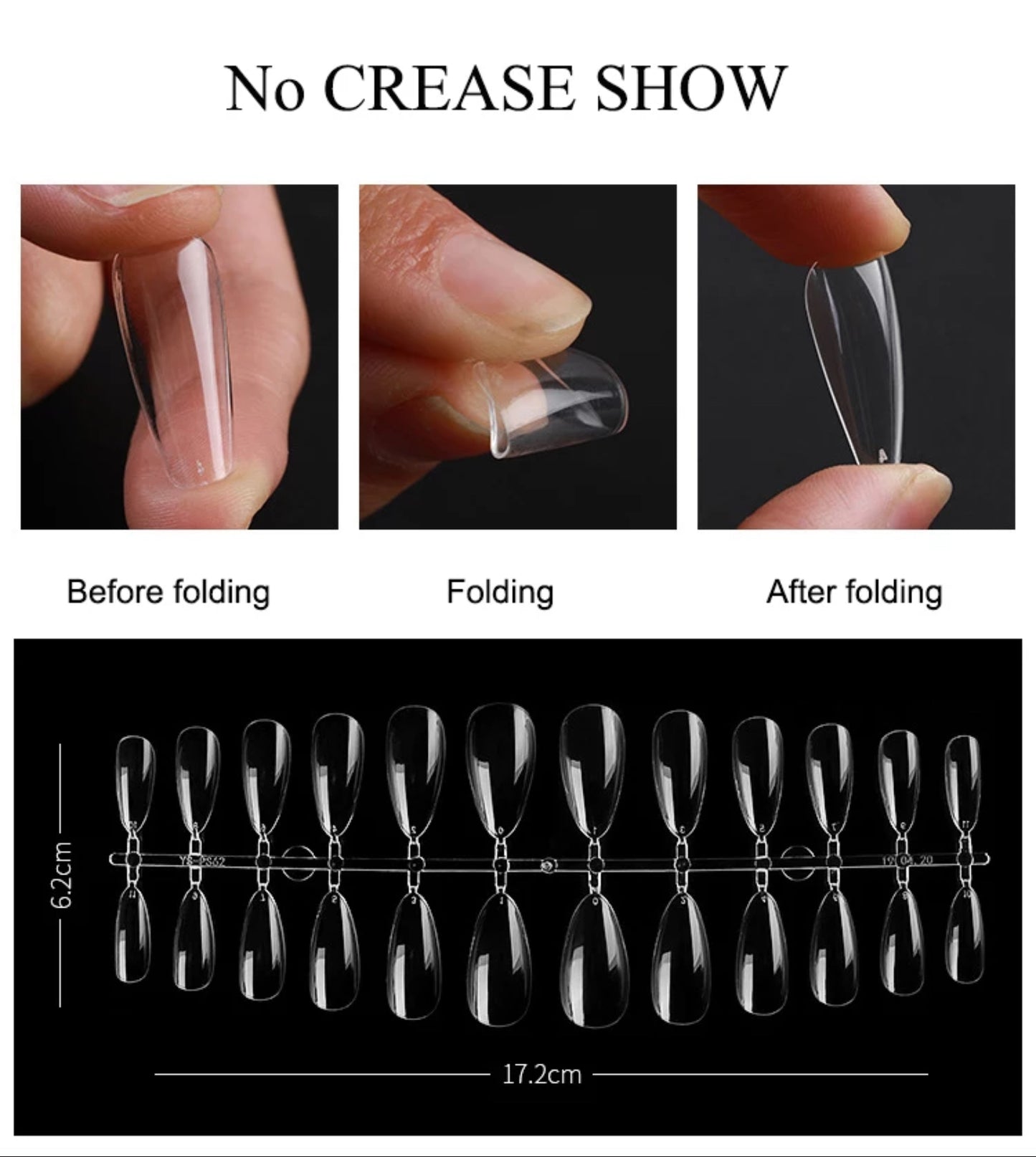 GelTip - Clear tip Coffin - #CN005 - Premier Nail Supply