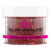 Glam & Glits - Glitter Acrylic Powder - Fire Red 2oz - GAC23 - Premier Nail Supply