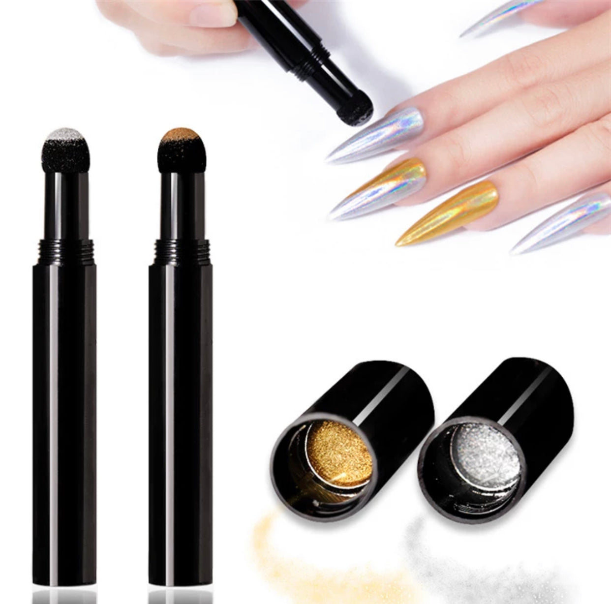 Holographic Laser Chrome Powder Pen - Premier Nail Supply