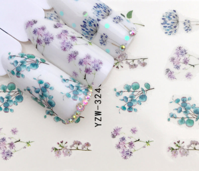 Flowers Sticker YZW3240 - Premier Nail Supply