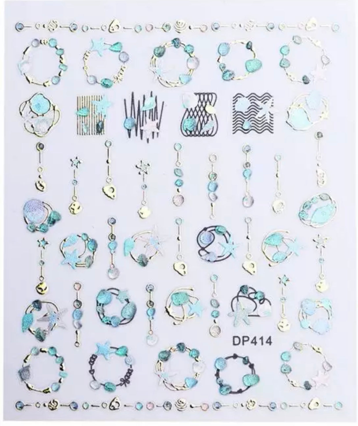 Colorful Luxury 3D jewels Design -DP414 - Premier Nail Supply